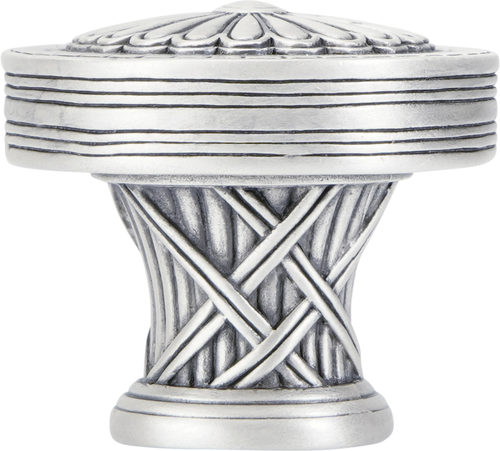 Lakewood Knob, Matte Silver Plate 9895MS