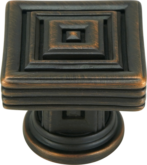 Edgar Berebi Innsbruck Square Knob In Oiled Bronze Plate 9905-44