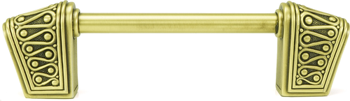 Urban Metro Rivoli 4'' cc Knob-pull; Burnish Brass Plate 101384/BB
