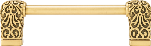 Urban Metro Via Veneto 4'' cc Knob-pull; Museum Gold Plate 101524/MG