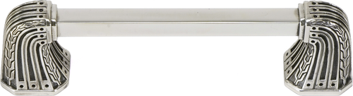 Urban Metro Saville 4'' cc Knob-pull; Burnish Silver Plate 101834/BS