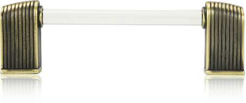 Urban Metro Oxford Ii 4'' cc Knob-pull; Burnish Brass Plate G101374/BB