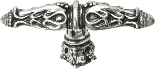 Acanthus leaves large knob Romanesque style with column base in Chalice. 1047-9