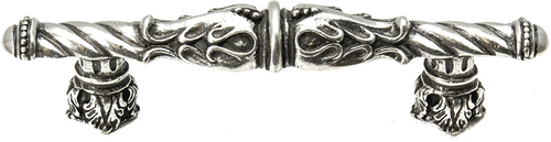 Acanthus 3'' cc pull Romanesque style with column base in Chalice. 1048-9