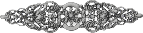 Juliane Grace elongated escutcheon with 18 Swarovski Clear Crystals in Satin. 135-11C