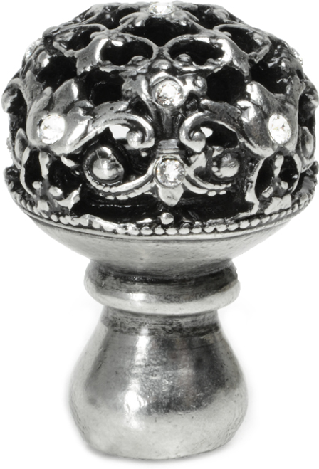 Juliane Grace medium knob full round with 13 Swarovski Clear Crystals in Chalice. 139-9C
