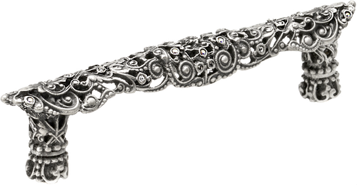 Juliane Grace 4'' cc pull with Swarovski Clear & Aurore Boreale Crystals 149-11CAB