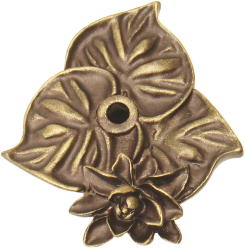 In The Garden Carpe Diem 2548-3 Antique Brass Triple lily pad back plate 2548-3