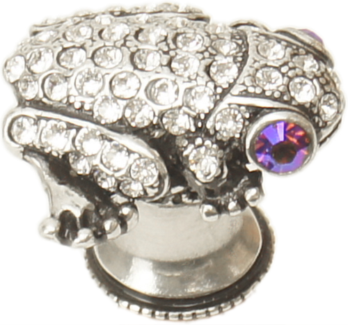 In The Garden Carpe Diem 2581-9C Chalice Frog knob w/ Swarovski Crystals 2581-9C