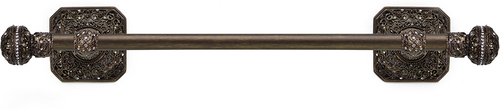 Juliane Grace 24'' cc towel bar with 350 Swarovski Clear Crystals with 5/8'' smooth center 4051-3C