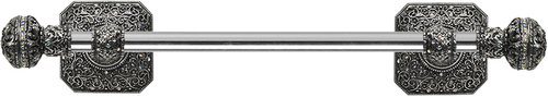 Juliane Grace 36'' cc towel bar with 350 Swarovski Clear & Aurore Boreale Crystals with 5/8'' smooth center 4053-9CAB