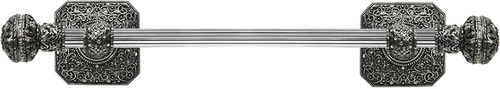 Juliane Grace 36'' cc towel bar with 350 Swarovski Clear & Aurore Boreale Crystals with 5/8'' reeded center 4053R-9CAB