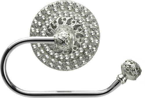Juliane Grace II swing tissue reeded ring right with 225 Swarovski Clear Crystals 4257R-24C