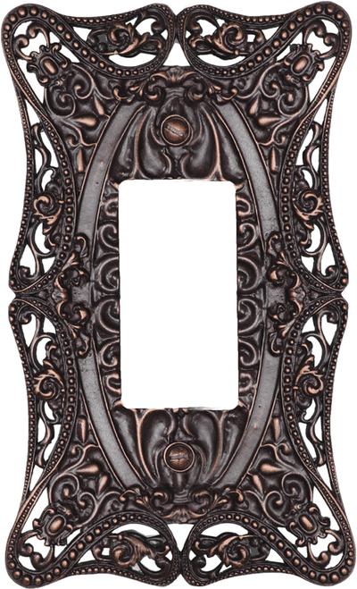 Acanthus Carpe Diem 5003-22 Oil Rub Bronze single rocker/GFI switchplate 5003-22