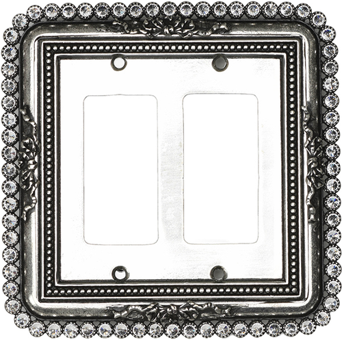 Cache Carpe Diem 5104-9C Chalice double rocker/GFI switchplate with 74 Swarovski Crystals 5104-9C