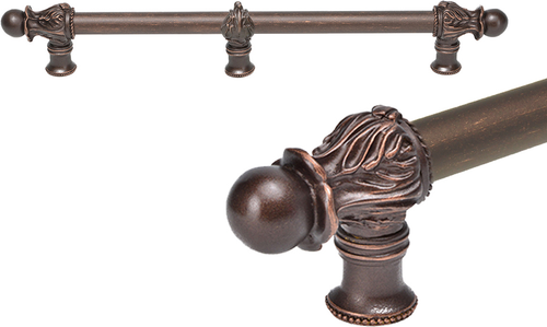 Acanthus 12'' cc with 5/8'' smooth center long pull Romanesque style with center brace 5557-22