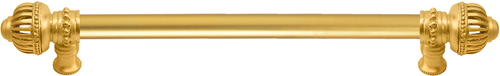 Cricket Cage 12'' cc with 5/8'' smooth center long pull large finial in Gilded Mercury. 5572-8