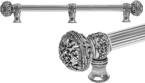 Juliane Grace 18'' cc with 5/8'' reeded center long pull & center brace large finial in Chalice. 5608R-9