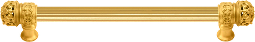 Juliane Grace 9'' cc with 5/8'' reeded center long pull small finial in Gilded Mercury. 5611R-8