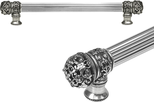 Juliane Grace 9'' cc with 5/8'' reeded center long pull small finial in Chalice. 5611R-9