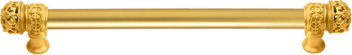 Juliane Grace 12'' cc with 5/8'' smooth center long pull small finial in Gilded Mercury. 5612-8