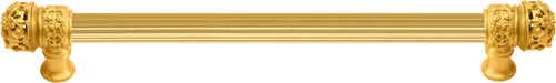 Juliane Grace 18'' cc with 5/8'' reeded center long pull small finial in Gilded Mercury. 5613R-8