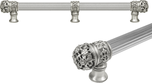 Juliane Grace 18'' cc with 5/8'' reeded center long pull & center brace small finial in Satin. 5618R-11