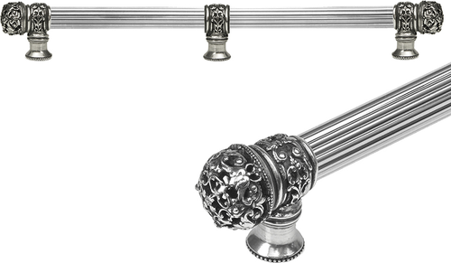 Juliane Grace 18'' cc with 5/8'' reeded center long pull & center brace small finial in Chalice. 5618R-9
