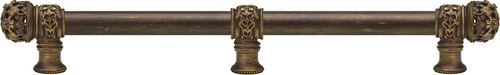 Juliane Grace 22'' cc with 5/8'' smooth center long pull & center brace small finial in Antique Brass. 5619-3