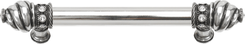 Cache Caché 6'' cc with 5/8'' smooth center long pull with 16 rivoli Swarovski Clear Crystals in Chalice. 5670-9C