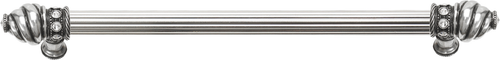 Cache Caché 12'' cc with 5/8'' reeded center long pull with 16 rivoli Swarovski Clear Crystals in Chalice. 5672R-9C