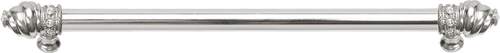 Cache Caché 18'' cc with 5/8'' smooth center long pull with 16 rivoli Swarovski Clear Crystals in Platinum 5673-24C