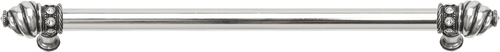Cache Caché 18'' cc with 5/8'' smooth center long pull with 16 rivoli Swarovski Clear Crystals in Chalice. 5673-9C