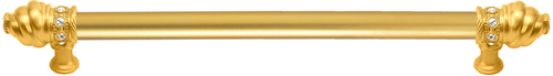 Cache Caché 22'' cc with 5/8'' smooth center long pull with 16 rivoli Swarovski Clear Crystals in Gilded Mercury. 5674-8C
