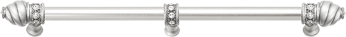 Cache Caché 22'' cc with 5/8'' smooth center long pull & center brace with 16 rivoli Swarovski Clear Crystals in Satin 5679-11C