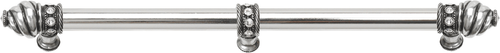 Cache Caché 22'' cc with 5/8'' smooth center long pull & center brace with 16 rivoli Swarovski Clear Crystals in Chalice. 5679-9C