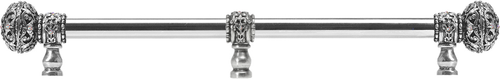 Juliane Grace 22'' cc with 5/8'' smooth center long pull large finial w/ 65 Swarovski Clear & Aurore Boreale Crystals with center brace 5699-9CAB