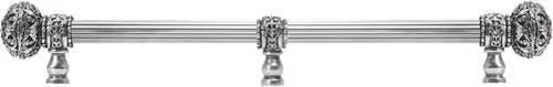 Juliane Grace 22'' cc with 5/8'' reeded center long pull large finial w/ 65 Swarovski Clear & Aurore Boreale Crystals with center brace 5699R-9CAB