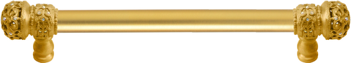 Juliane Grace 6'' cc with 5/8'' smooth center long pull small finial w/ 52 Swarovski Clear & Aurore Boreale Crystals 5700-8CAB