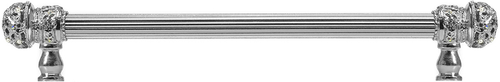 Juliane Grace 9'' cc with 5/8'' reeded center long pull small finial w/ 52 Swarovski Clear & Aurore Boreale Crystals 5701R-24CAB