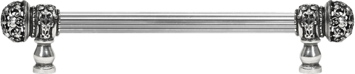 Juliane Grace 9'' cc with 5/8'' reeded center long pull small finial with clear Swarovski crystals in Chalice. 5701R-9C