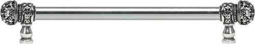 Juliane Grace 18'' cc with 5/8'' smooth center long pull small finial with clear Swarovski crystals in Chalice. 5703-9C