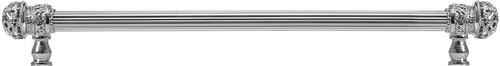 Juliane Grace 18'' o.c with 5/8'' reeded center long pull small finial w/ 52 Swarovski Clear & Aurore Boreale Crystals 5703R-24CAB