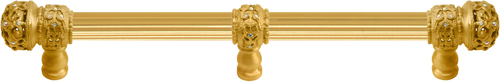 Juliane Grace 9'' cc with 5/8'' reeded center long pull small finial w/ 61 Swarovski Clear & Aurore Boreale Crystals with center brace 5706R-8CAB