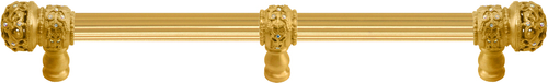 Juliane Grace 12'' cc with 5/8'' reeded center long pull small finial w/ 61 Swarovski Clear & Aurore Boreale Crystals with center brace 5707R-8CAB