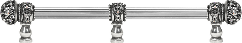 Juliane Grace 12'' cc with 5/8'' reeded center long pull small finial w/ 61 Swarovski Clear & Aurore Boreale Crystals with center brace 5707R-9CAB