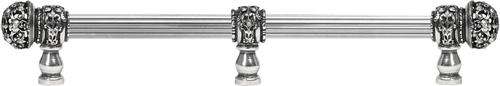Juliane Grace 18'' o.c with 5/8'' reeded center long pull small finial w/ 61 Swarovski Clear & Aurore Boreale Crystals with center brace 5708R-9CAB