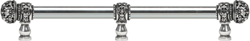Juliane Grace 22'' cc with 5/8'' smooth center long pull small finial w/ 61 Swarovski Clear & Aurore Boreale Crystals with center brace 5709-9CAB