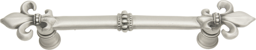 Charlemagne 5'' cc pull with large Fleur De Lys in Satin. 600-11