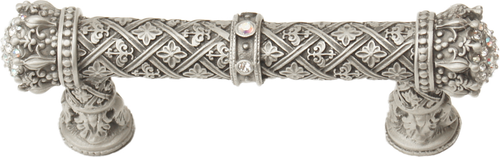 Crowning Glory Queen Elizabeth Carpe Diem 6328-11CAB Satin Queen Elizabeth 3'' cc pull w/ Swarovski Crystals 6328-11CAB